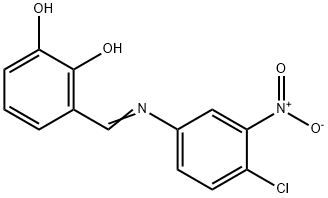 3-{[(4-chloro-3-nitrophenyl)imino]methyl}-1,2-benzenediol Struktur