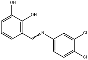 3-{[(3,4-dichlorophenyl)imino]methyl}-1,2-benzenediol Struktur