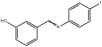 3-{[(4-iodophenyl)imino]methyl}phenol Struktur