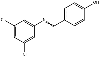 4-{[(3,5-dichlorophenyl)imino]methyl}phenol Struktur