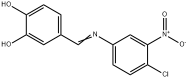 4-{[(4-chloro-3-nitrophenyl)imino]methyl}-1,2-benzenediol Struktur