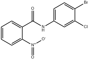 N-(4-bromo-3-chlorophenyl)-2-nitrobenzamide Struktur