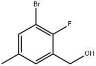 3-Bromo-2-fluoro-5-methylbenzyl alcohol Struktur