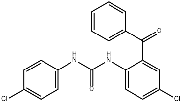 N-(2-benzoyl-4-chlorophenyl)-N'-(4-chlorophenyl)urea Struktur