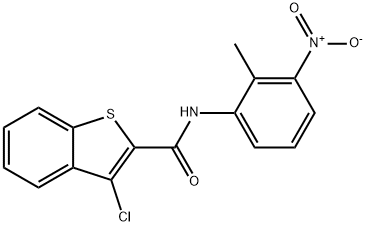 3-chloro-N-(2-methyl-3-nitrophenyl)-1-benzothiophene-2-carboxamide Struktur