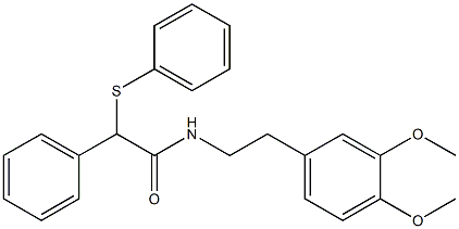 N-[2-(3,4-dimethoxyphenyl)ethyl]-2-phenyl-2-(phenylsulfanyl)acetamide Struktur