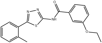 3-ethoxy-N-[5-(2-methylphenyl)-1,3,4-thiadiazol-2-yl]benzamide Struktur