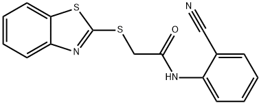 2-(1,3-benzothiazol-2-ylsulfanyl)-N-(2-cyanophenyl)acetamide Struktur