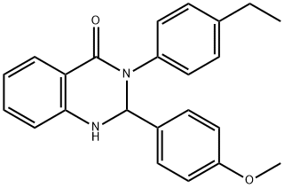 3-(4-ethylphenyl)-2-(4-methoxyphenyl)-2,3-dihydro-4(1H)-quinazolinone Struktur