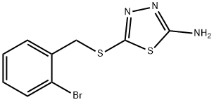 5-{[(2-bromophenyl)methyl]sulfanyl}-1,3,4-thiadiazol-2-amine Struktur