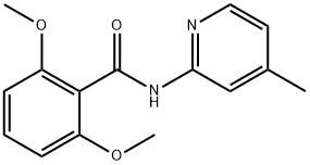 2,6-dimethoxy-N-(4-methyl-2-pyridinyl)benzamide Struktur