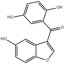 (2,5-dihydroxyphenyl)(5-hydroxy-1-benzofuran-3-yl)methanone Struktur