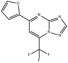 5-(2-furyl)-7-(trifluoromethyl)[1,2,4]triazolo[1,5-a]pyrimidine Struktur