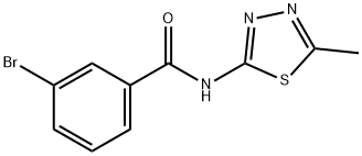 3-bromo-N-(5-methyl-1,3,4-thiadiazol-2-yl)benzamide Struktur