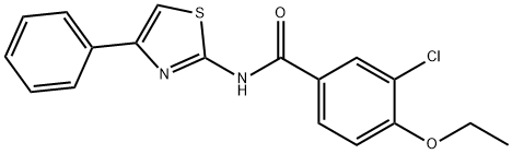 3-chloro-4-ethoxy-N-(4-phenyl-1,3-thiazol-2-yl)benzamide Struktur