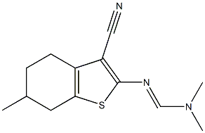 N'-(3-cyano-6-methyl-4,5,6,7-tetrahydro-1-benzothien-2-yl)-N,N-dimethylimidoformamide Struktur