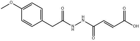 (E)-4-{2-[2-(4-methoxyphenyl)acetyl]hydrazino}-4-oxo-2-butenoic acid Struktur