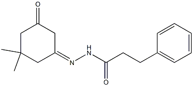 N'-(3,3-dimethyl-5-oxocyclohexylidene)-3-phenylpropanohydrazide Struktur