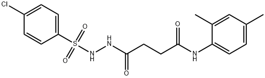 4-{2-[(4-chlorophenyl)sulfonyl]hydrazino}-N-(2,4-dimethylphenyl)-4-oxobutanamide Struktur