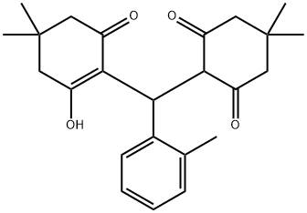 2-[(2-hydroxy-4,4-dimethyl-6-oxo-1-cyclohexen-1-yl)(2-methylphenyl)methyl]-5,5-dimethyl-1,3-cyclohexanedione Struktur