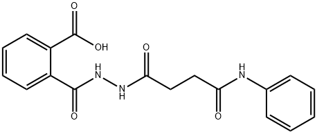 2-{[2-(4-anilino-4-oxobutanoyl)hydrazino]carbonyl}benzoic acid Struktur