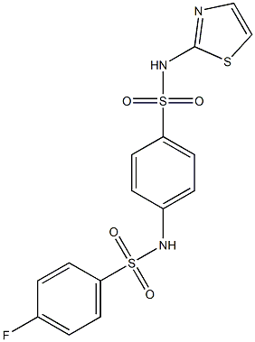 4-{[(4-fluorophenyl)sulfonyl]amino}-N-(1,3-thiazol-2-yl)benzenesulfonamide Struktur