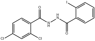 2,4-dichloro-N'-(2-iodobenzoyl)benzohydrazide Struktur