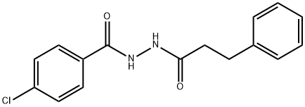 4-chloro-N'-(3-phenylpropanoyl)benzohydrazide Struktur