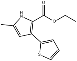 Ethyl 5-methyl-3-(thiophen-2-yl)-1H-pyrrole-2-carboxylate Struktur