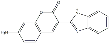 7-Amino-3-(1H-benzimidazol-2-yl)-2H-chromen-2-one Struktur