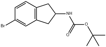 tert-Butyl N-(5-bromo-2,3-dihydro-1H-inden-2-yl)carbamate Struktur