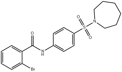 N-[4-(1-azepanylsulfonyl)phenyl]-2-bromobenzamide Struktur