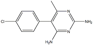 5-(4-chlorophenyl)-6-methylpyrimidine-2,4-diamine Struktur