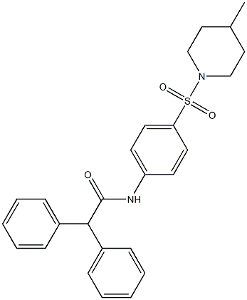 N-{4-[(4-methyl-1-piperidinyl)sulfonyl]phenyl}-2,2-diphenylacetamide Struktur