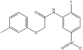 N-(2-fluoro-5-nitrophenyl)-2-(3-methylphenoxy)acetamide Struktur