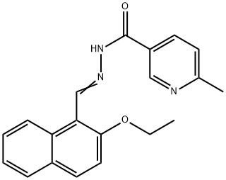 N'-[(2-ethoxy-1-naphthyl)methylene]-6-methylnicotinohydrazide Struktur