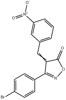 3-(4-bromophenyl)-4-{3-nitrobenzylidene}-5(4H)-isoxazolone Struktur