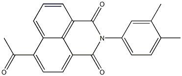 6-acetyl-2-(3,4-dimethylphenyl)-1H-benzo[de]isoquinoline-1,3(2H)-dione Struktur