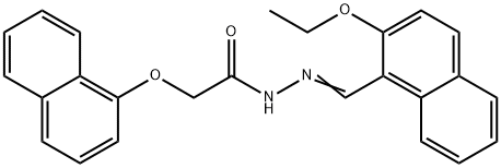 N'-[(2-ethoxy-1-naphthyl)methylene]-2-(1-naphthyloxy)acetohydrazide Struktur