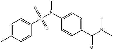 N,N-dimethyl-4-{methyl[(4-methylphenyl)sulfonyl]amino}benzamide Struktur