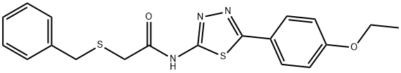 2-(benzylsulfanyl)-N-[5-(4-ethoxyphenyl)-1,3,4-thiadiazol-2-yl]acetamide Struktur