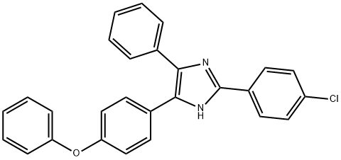 2-(4-chlorophenyl)-4-(4-phenoxyphenyl)-5-phenyl-1H-imidazole Struktur