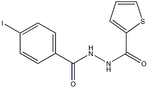 4-iodo-N'-(2-thienylcarbonyl)benzohydrazide Struktur