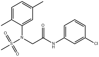 N-(3-chlorophenyl)-2-[2,5-dimethyl(methylsulfonyl)anilino]acetamide Struktur