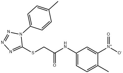 N-{3-nitro-4-methylphenyl}-2-{[1-(4-methylphenyl)-1H-tetraazol-5-yl]sulfanyl}acetamide Struktur