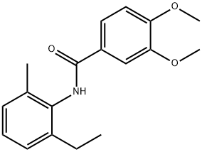 N-(2-ethyl-6-methylphenyl)-3,4-dimethoxybenzamide Struktur