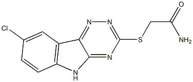 2-[(8-chloro-5H-[1,2,4]triazino[5,6-b]indol-3-yl)sulfanyl]acetamide Struktur