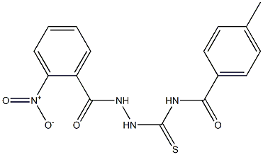 N-[(2-{2-nitrobenzoyl}hydrazino)carbothioyl]-4-methylbenzamide Struktur