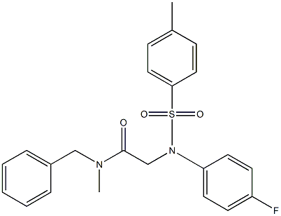 N-benzyl-2-{4-fluoro[(4-methylphenyl)sulfonyl]anilino}-N-methylacetamide Struktur