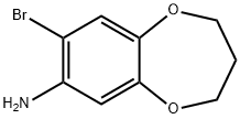 8-bromo-3,4-dihydro-2H-1,5-benzodioxepin-7-amine Struktur